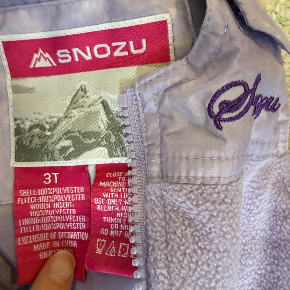Snozu Lavender Snow Bibs and Matching Snow Jacket